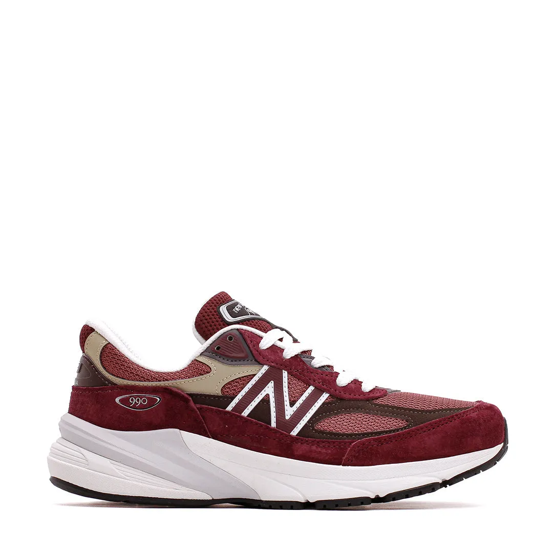 morning - runner non - slip surface New Balance Unisex 990v6 Burgundy Made In USA U990BT6