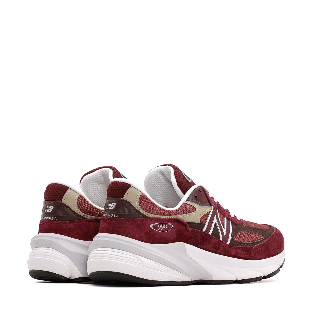 minimalist running gear New Balance Unisex 990v6 Burgundy Made In USA U990BT6