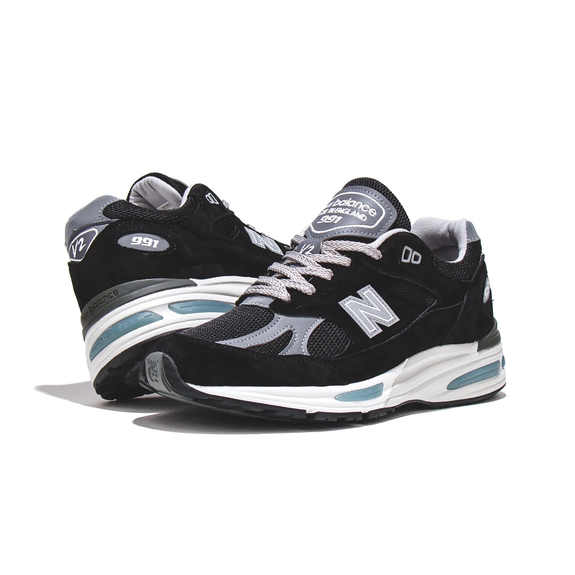 New Balance Unisex 991v2 Black Made In UK U991BK2 Lightweight Midsole single - density - midsole - feature shoes