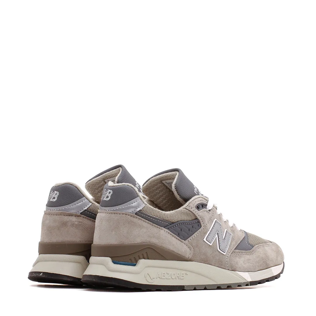 Shock Absorbing Foam mid - cut New Balance Unisex 998 Grey Made In USA U998GR