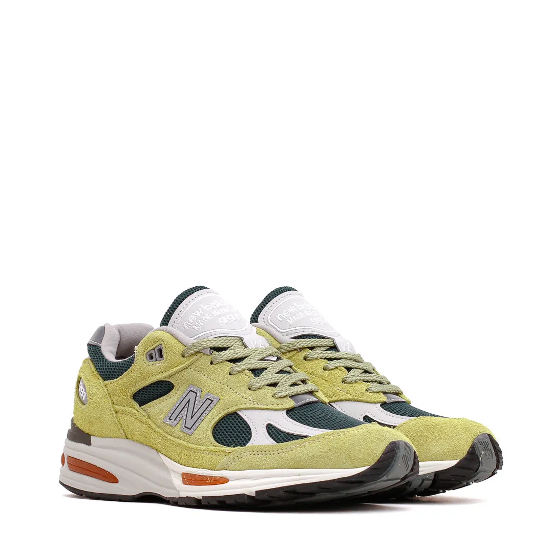 New Balance Unisex Made in UK 991v2 Beechnut Trekking Green U991GT2 cardiovascular health running shoe gain waterproof fabric shoes