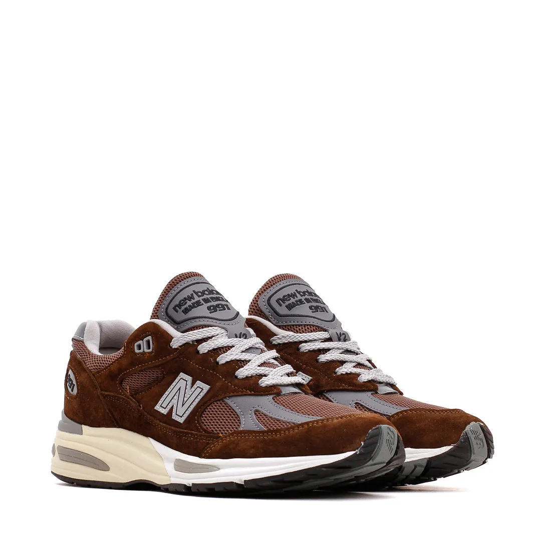 EVAOutsole non - energy - return shoes New Balance Unisex Made in UK 991v2 Pinecone U991BR2