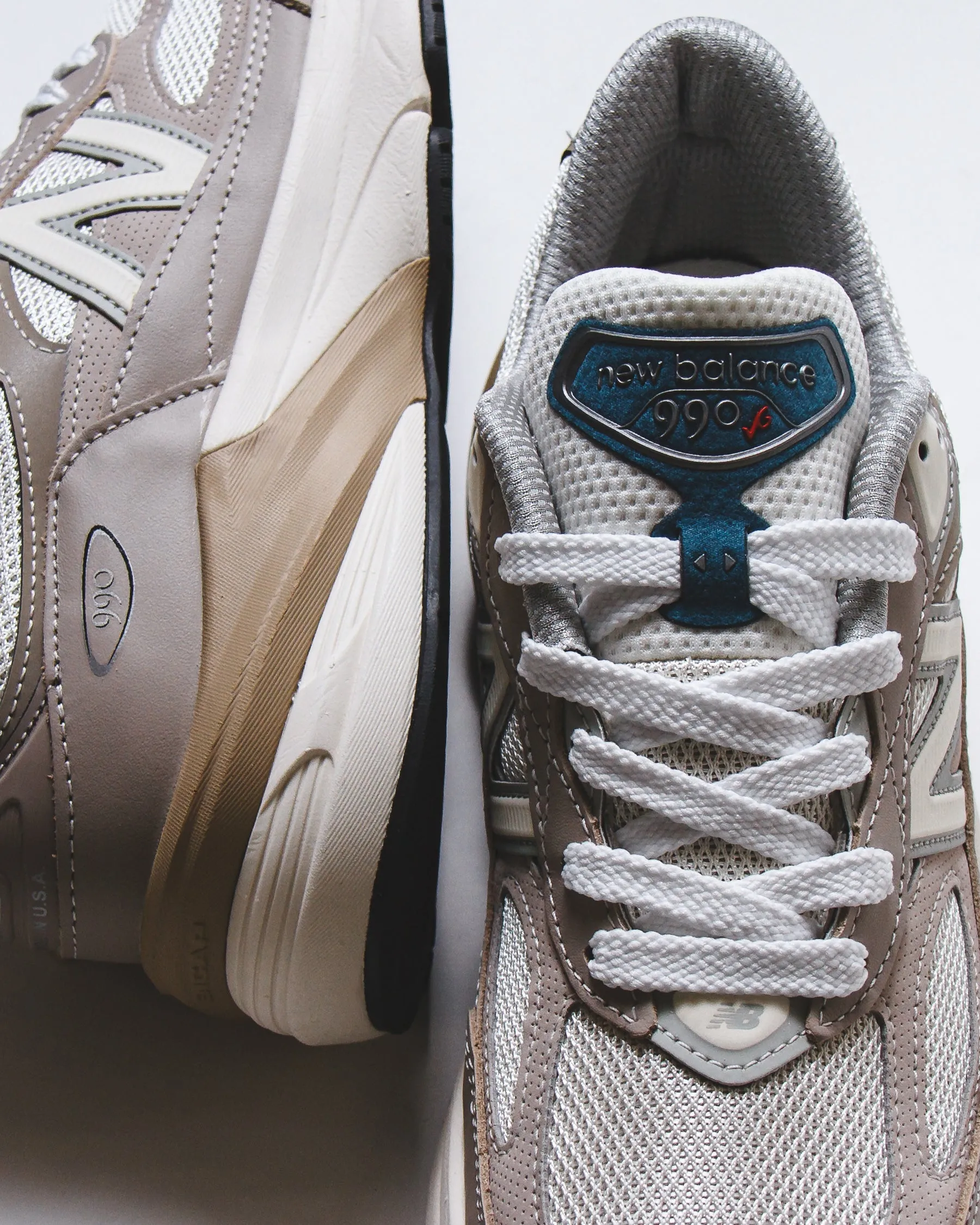New Balance Unisex Made in USA 990v6 Light Mushroom U990MM6 Moisture Wicking Lining road accessory