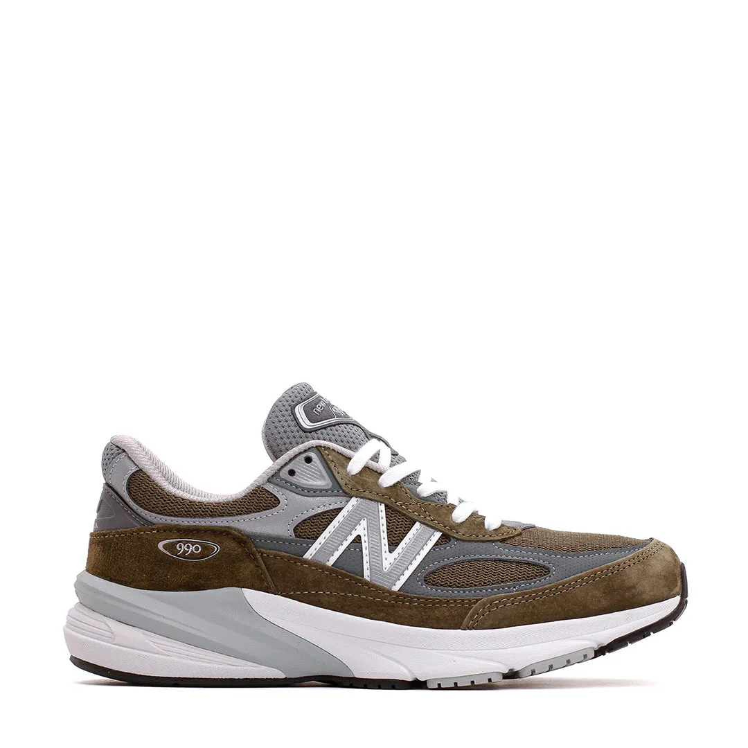 New Balance Unisex Made in USA 990v6 Olive U990OG6 Shock Absorbing Insole