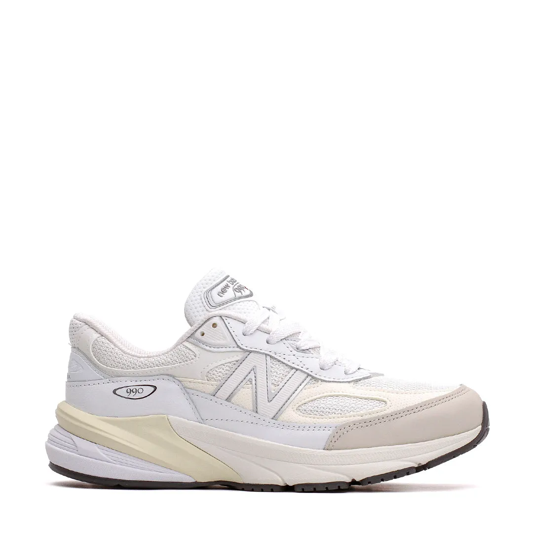 New Balance Unisex Made in USA 990v6 White Sea Salt U990GB6 Comfort Layer Solo