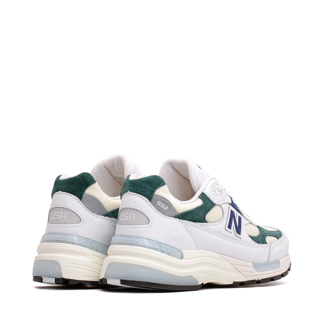 adult functionality Seamless Upper New Balance Unisex Made in USA 992 White Marsh Green U992GB