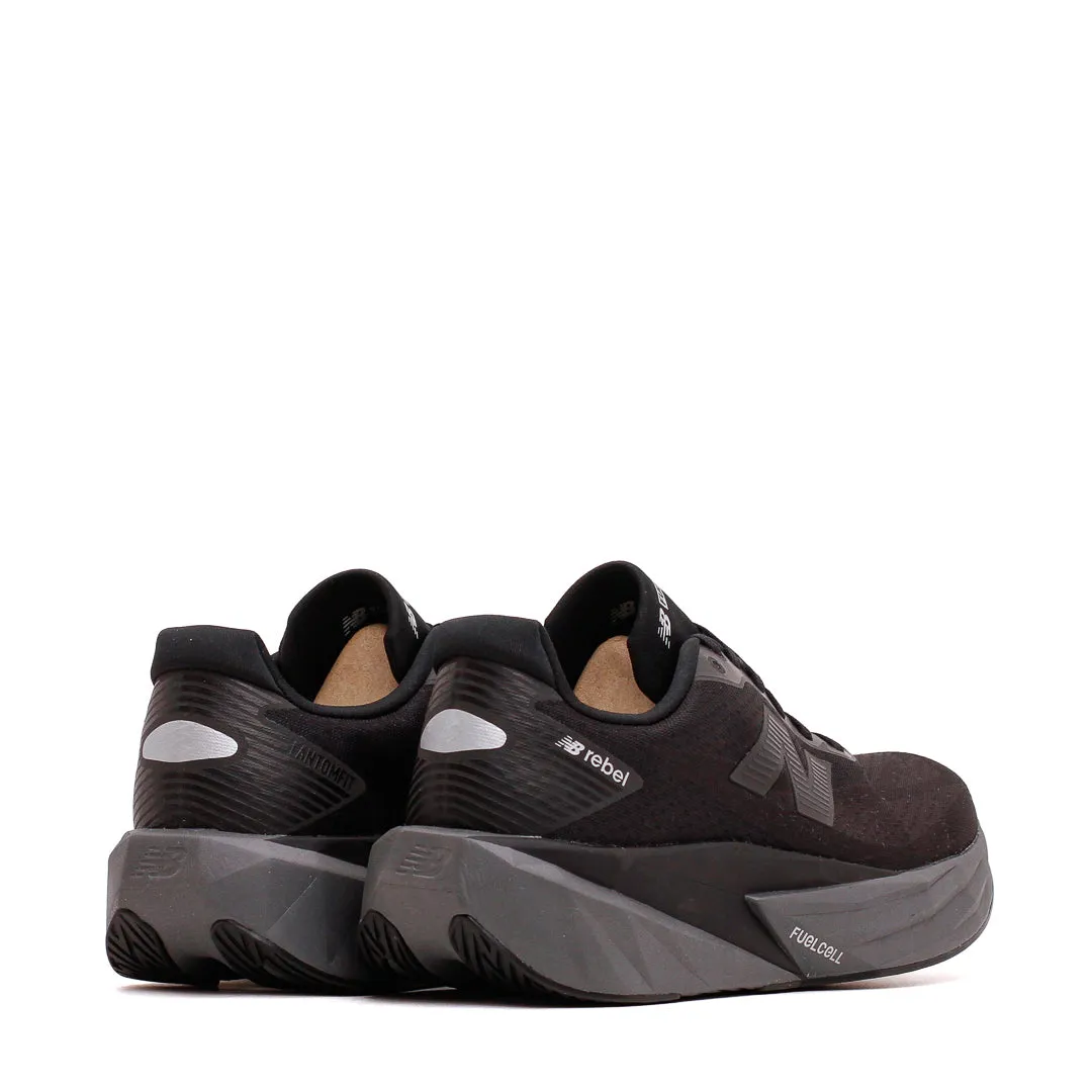 New Balance Women FuelCell Rebel v5 Black Castlerock WFCXLO5 raised sole shoes Narrow Fit