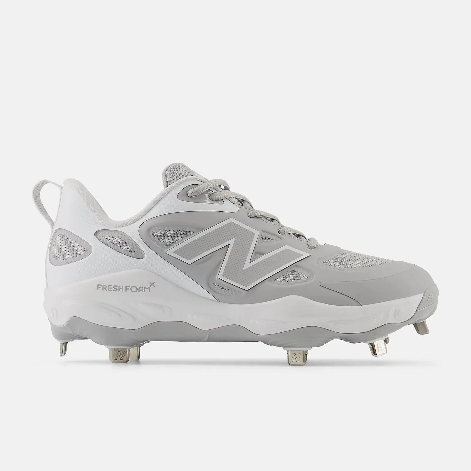 New Balance Women's Fresh Foam X Velo v4 Metal Fastpitch Softball Cleats - Grey SMVELOG4 Low Maintenance