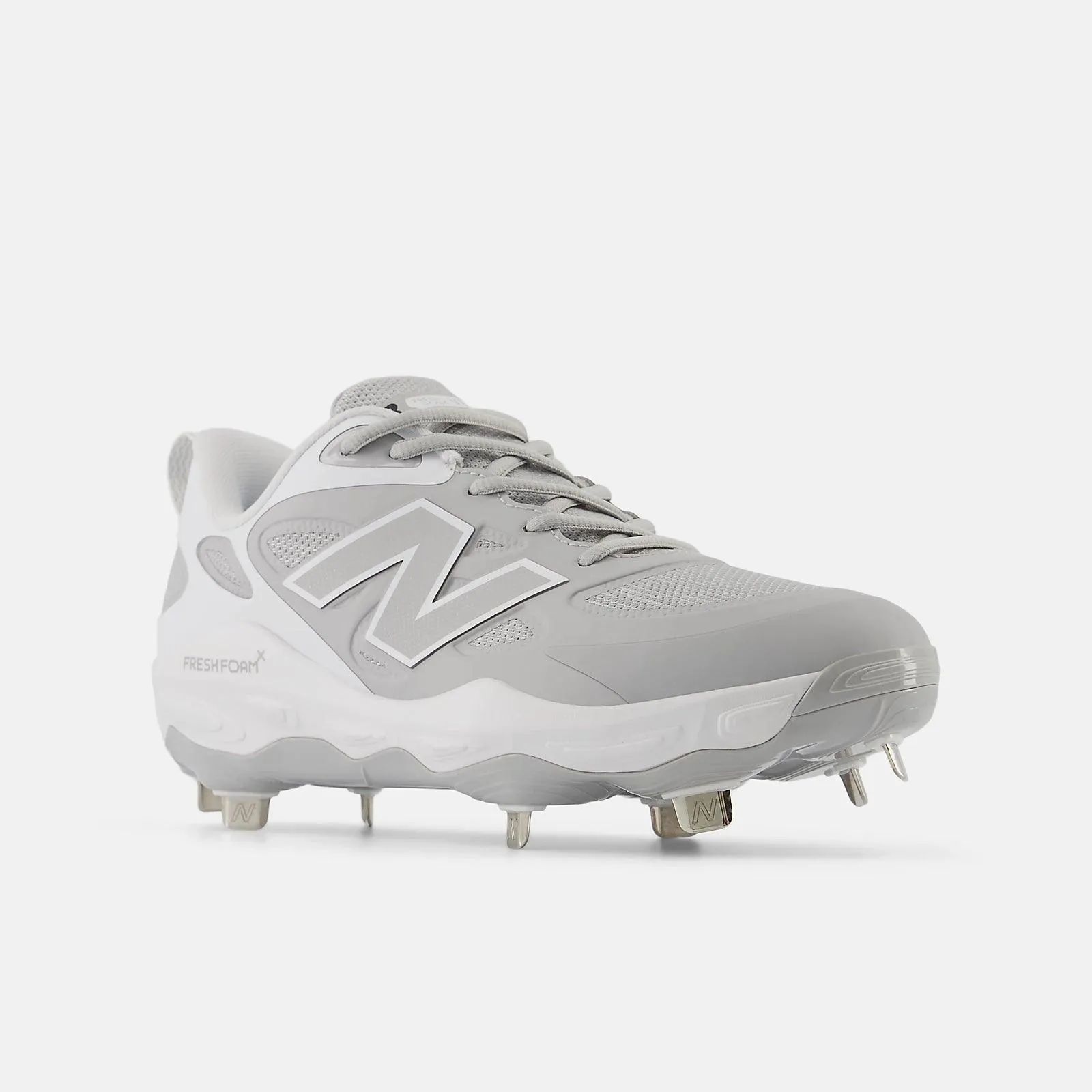 Pointed Toe Comfortable Straps New Balance Women's Fresh Foam X Velo v4 Metal Fastpitch Softball Cleats - Grey SMVELOG4