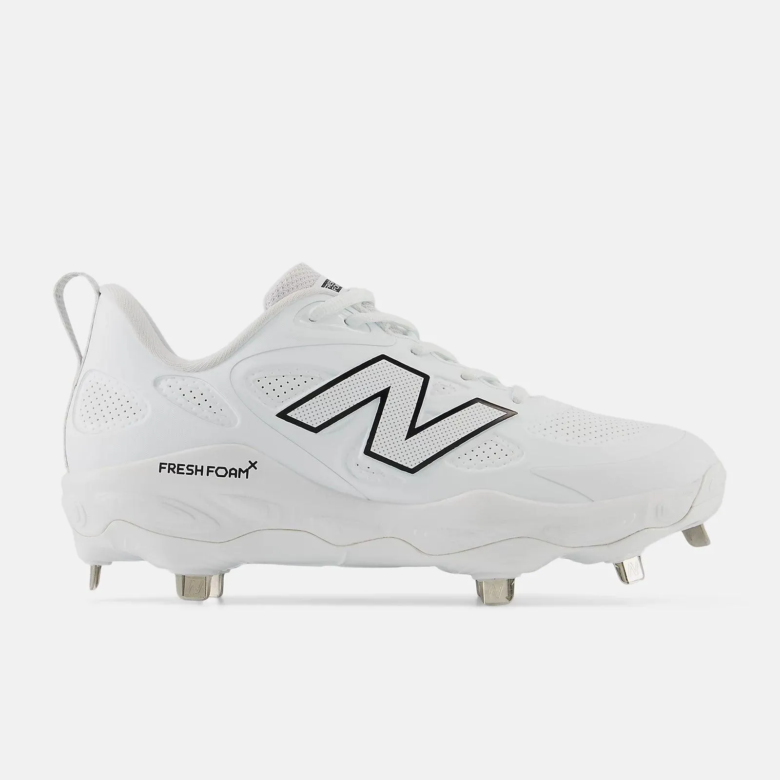 New Balance Women's Fresh Foam X Velo v4 Metal Fastpitch Softball Cleats - Synthetic White  SMVELOS4 Cozy Footwear Sturdy sole