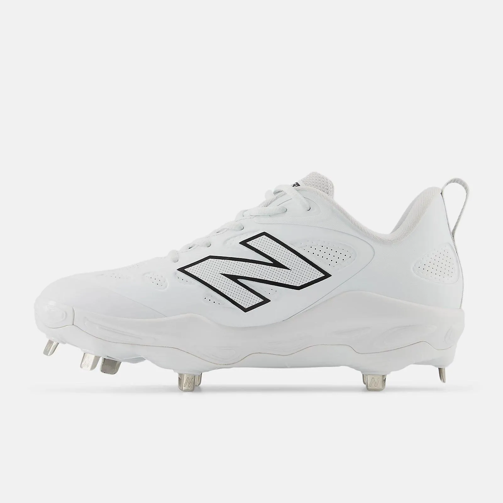 Adjustable Straps Thermal Lining New Balance Women's Fresh Foam X Velo v4 Metal Fastpitch Softball Cleats - Synthetic White  SMVELOS4