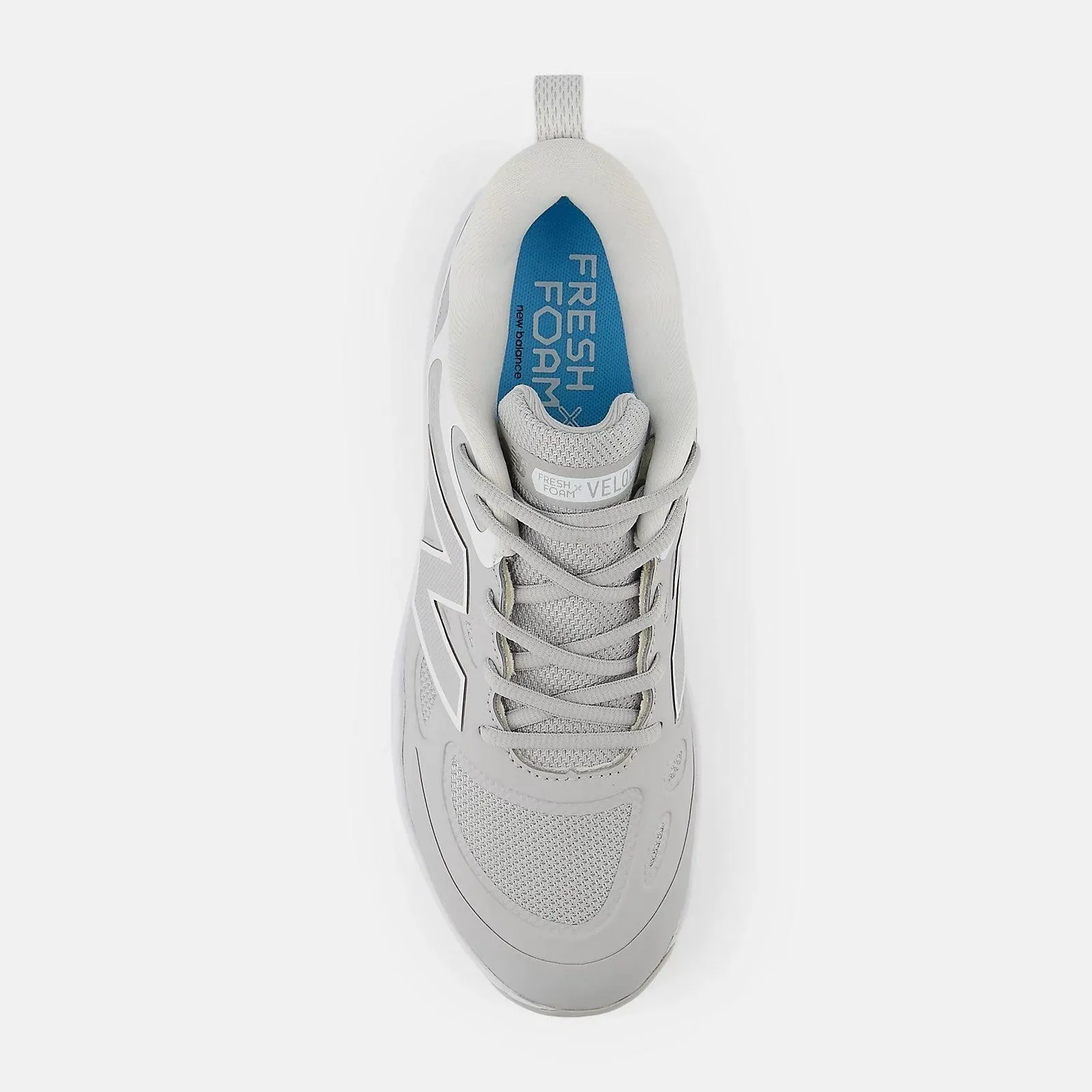New Balance Women's Fresh Foam X Velo v4 Molded Softball Cleats - Grey SPVELOG4 Storm Mode Zipper Closure