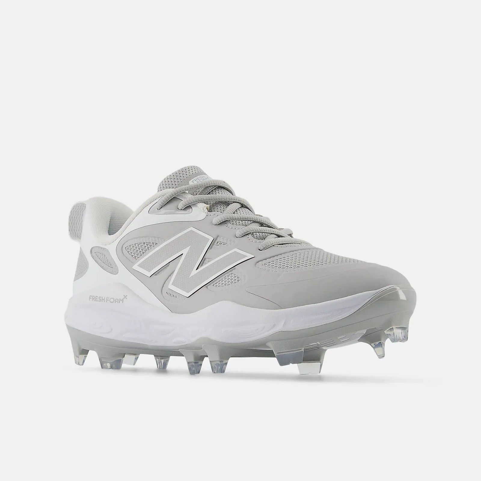 Impact Resistant Rain Shield New Balance Women's Fresh Foam X Velo v4 Molded Softball Cleats - Grey SPVELOG4