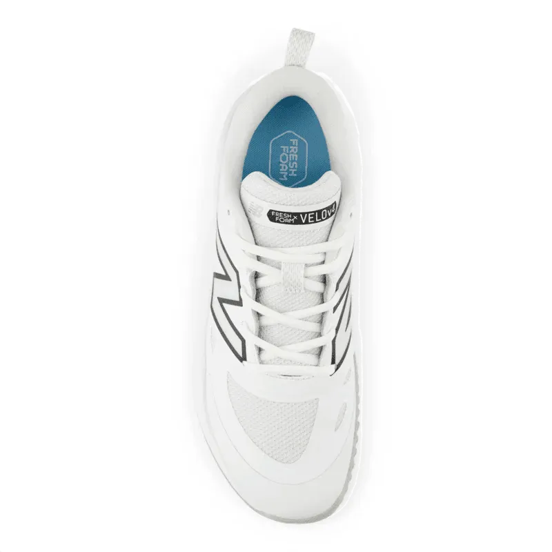 New Balance Women's Fresh Foam x Velo v4 Turf-Trainer Softball Shoes - White STVELOW4 Pull-on style Mid Top