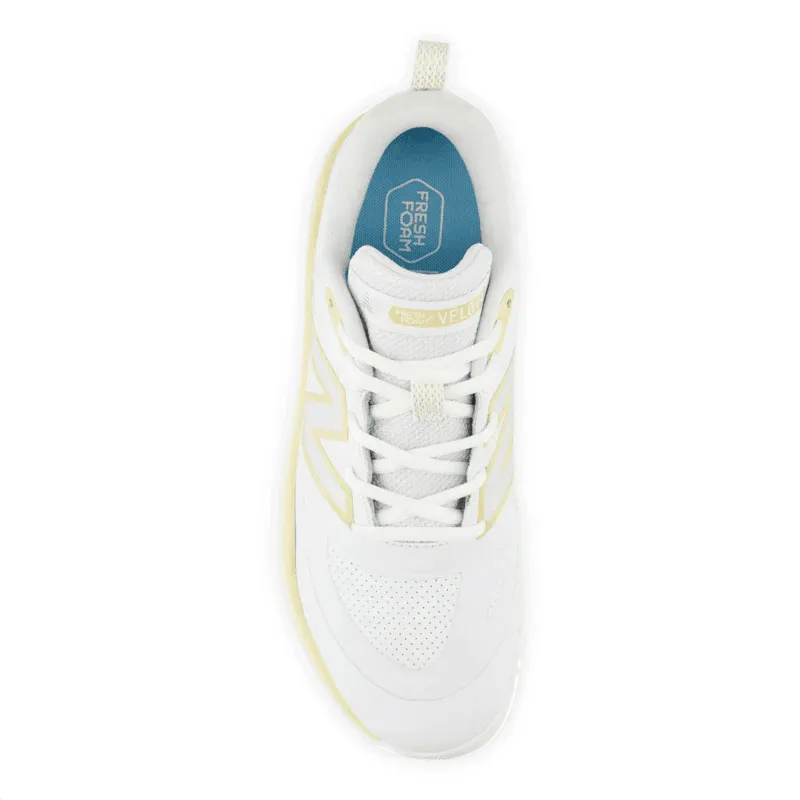 Ski Lodge New Balance Women's Fresh Foam x Velo v4 Turf-Trainer Softball Shoes - White/Gold STVELOC4