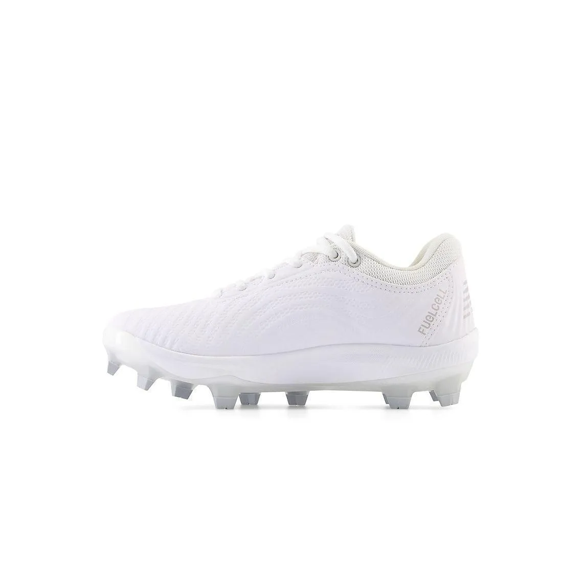 New Balance Women's FuelCell FUSE v4 Molded Fastpitch Softball Cleats - Optic White/Raincloud - SPFUSEW4 Secure Strap Casual Adventure