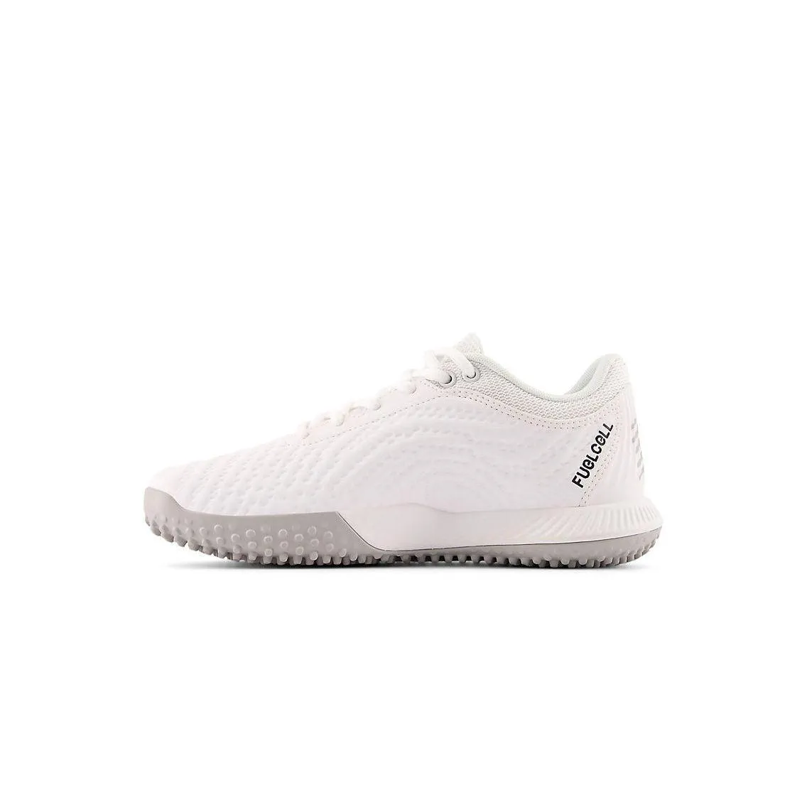 Soft Inner Lining New Balance Women's FuelCell FUSE v4 Turf Trainer Softball Shoes - Optic White/Raincloud - STFUSEW4