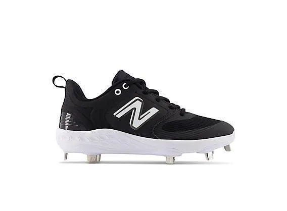 Transitional Season New Balance Women's VELO v3 Metal Fastpitch Softball Cleats - Black with White - SMVELOK3