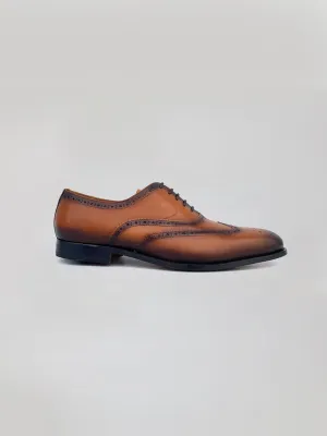 Nicholas Wingtip Oxford - Cognac Formal Event Oxfords