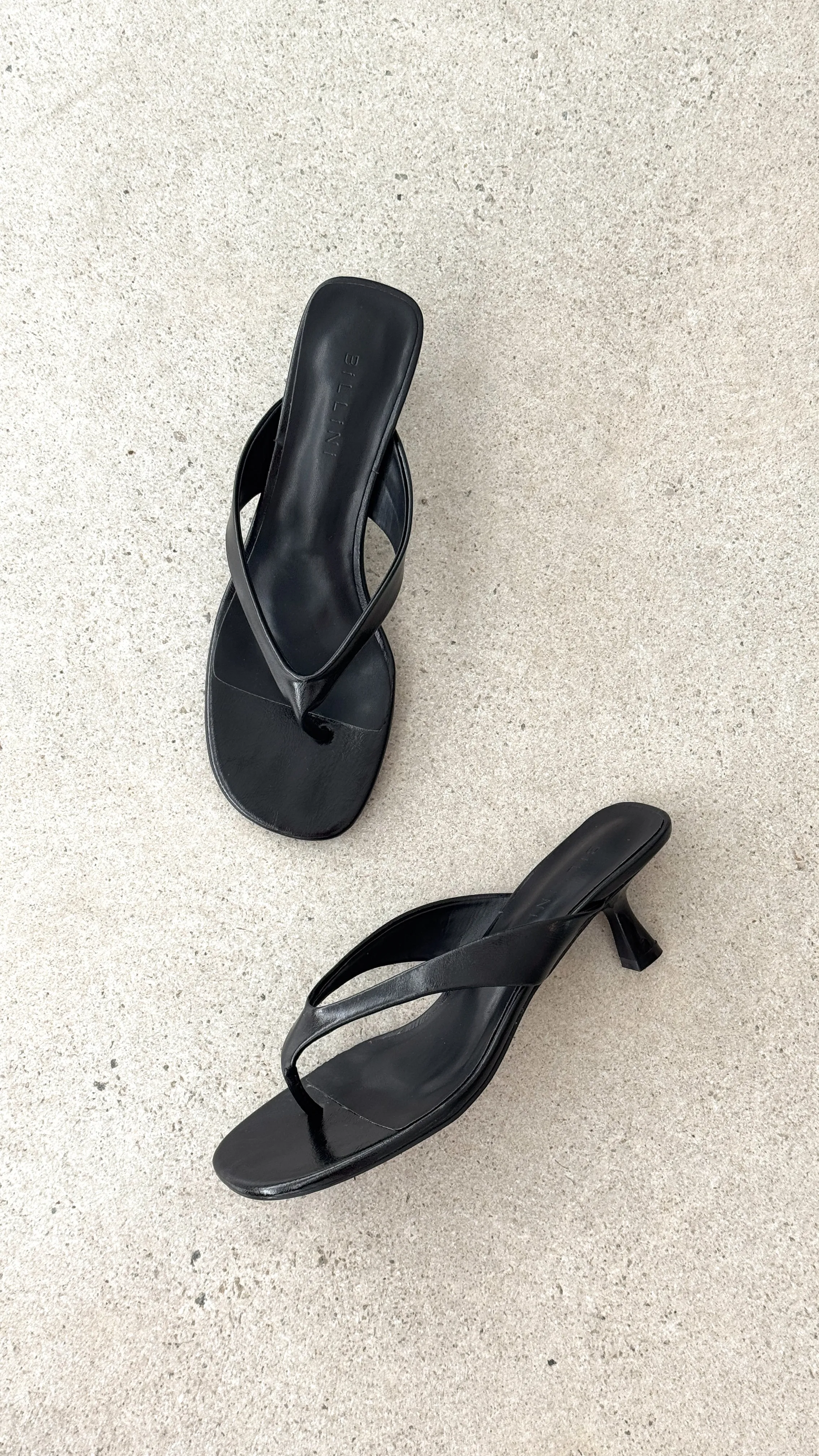 Niesha Heel - Black Shine Smooth Walk Confidence Spark