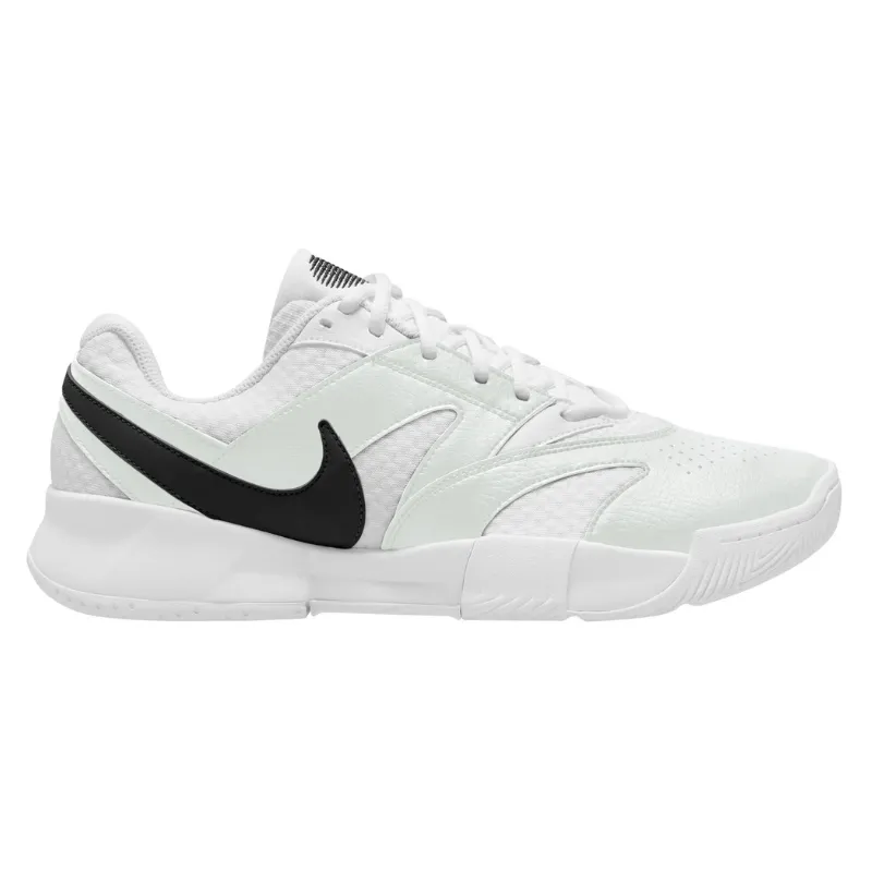 Nike Court Lite 4 Men Tennis Shoes - White/Black-Summit White Minimal Look Smooth Texture