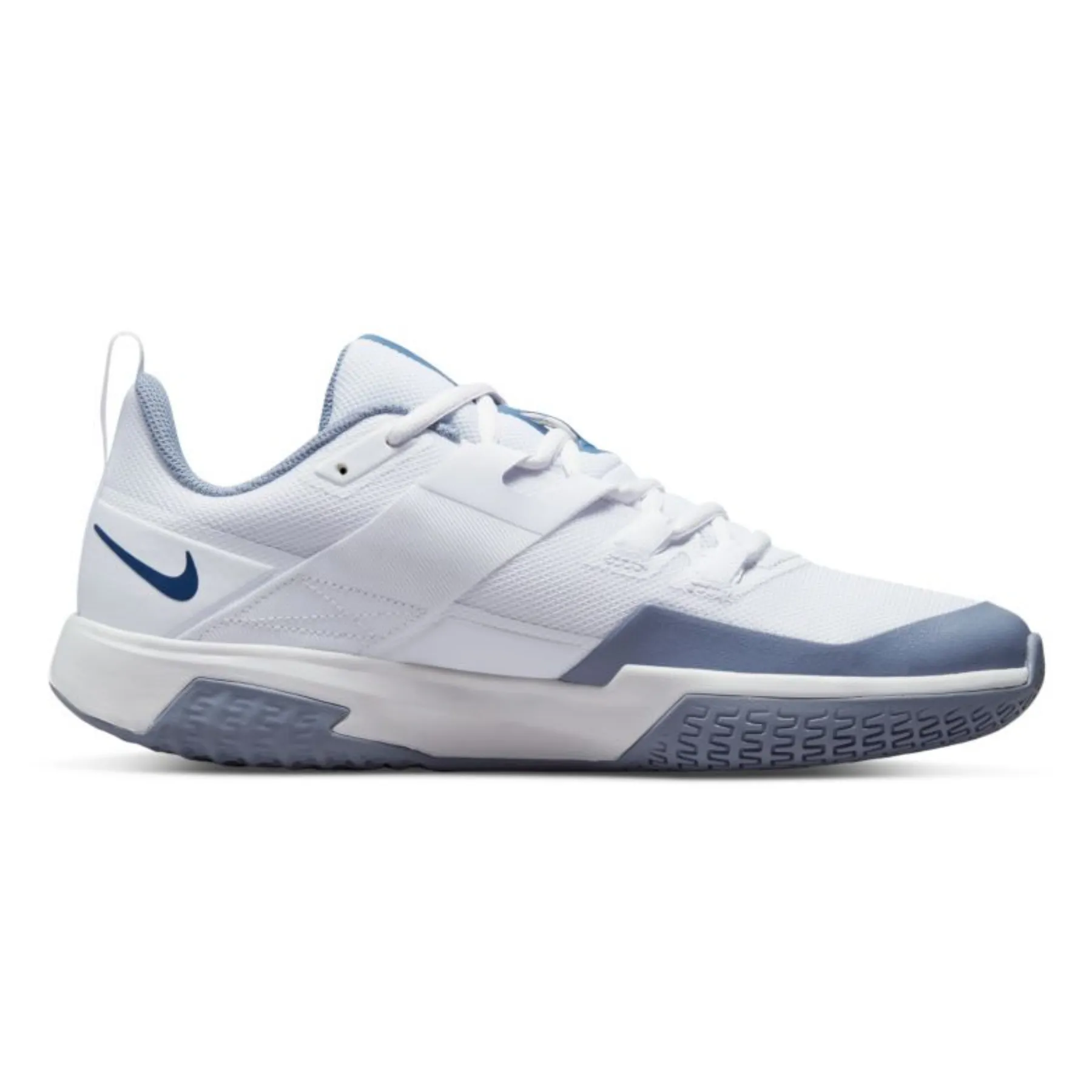 Nike Court Vapor Lite Mens Hard Court Tennis Shoes - White/Mystic Navy-Ashen Slate Foot Support