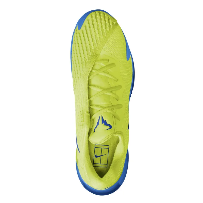 Nike Court Zoom Vapor Cage 4 Rafa Lt Lemon Twist/Game Royal-Lt Photo Blue Men Hard Court Tennis Shoes - All Season Ankle Support