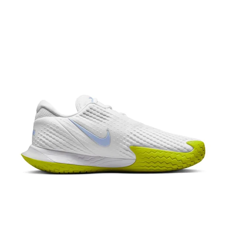 Nike Court Zoom Vapor Cage 4 Rafa Men Hard Court Tennis Shoes -  White/Cobalt Bliss-Bright Cactus Anti Odor Rubber Grip