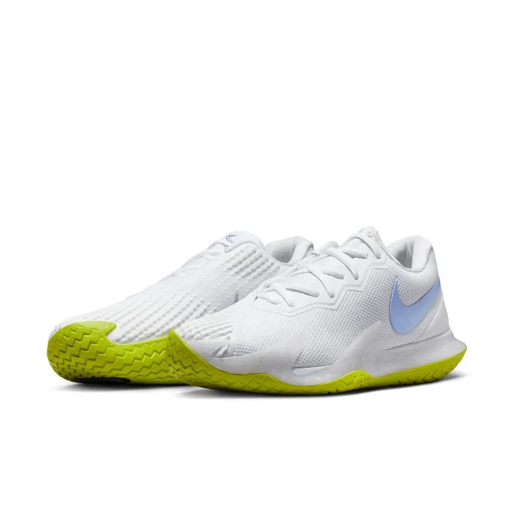 Nike Court Zoom Vapor Cage 4 Rafa Men Hard Court Tennis Shoes -  White/Cobalt Bliss-Bright Cactus Lightweight Sole