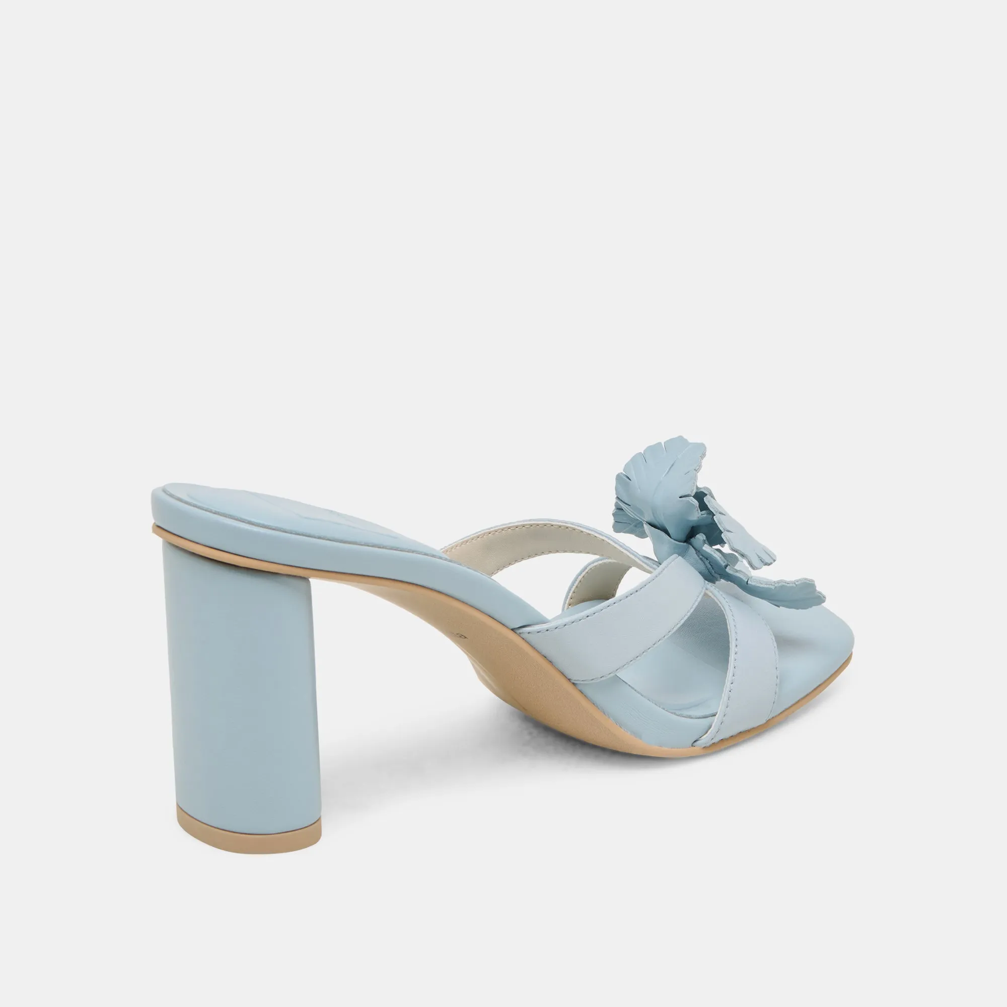 NIKIL HEELS LIGHT BLUE LEATHER Classy Sandals Formal Footwear