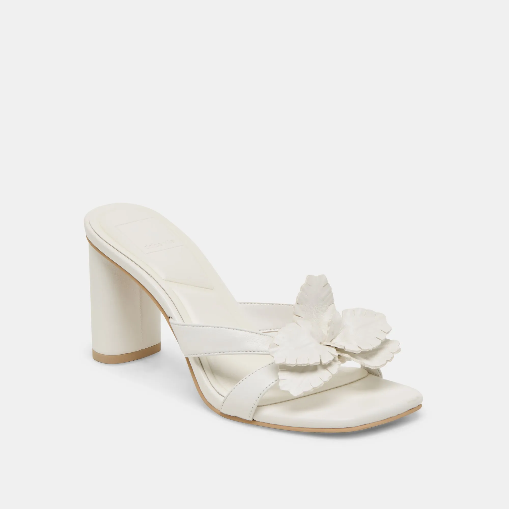 NIKIL HEELS WHITE LEATHER Boho Wedding Heels