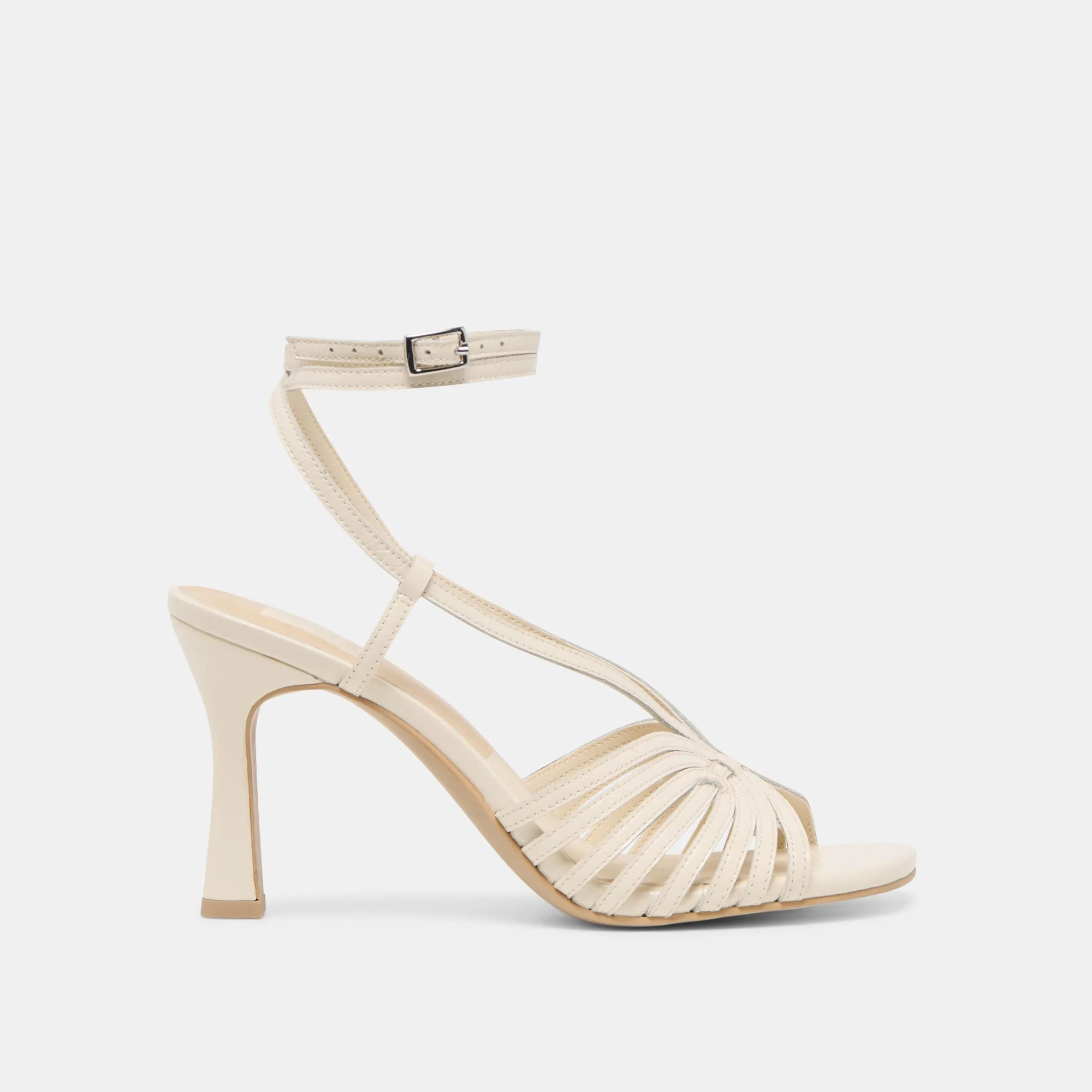 NIVANA HEELS OFF WHITE CRINKLE PATENT Arch Cushioning