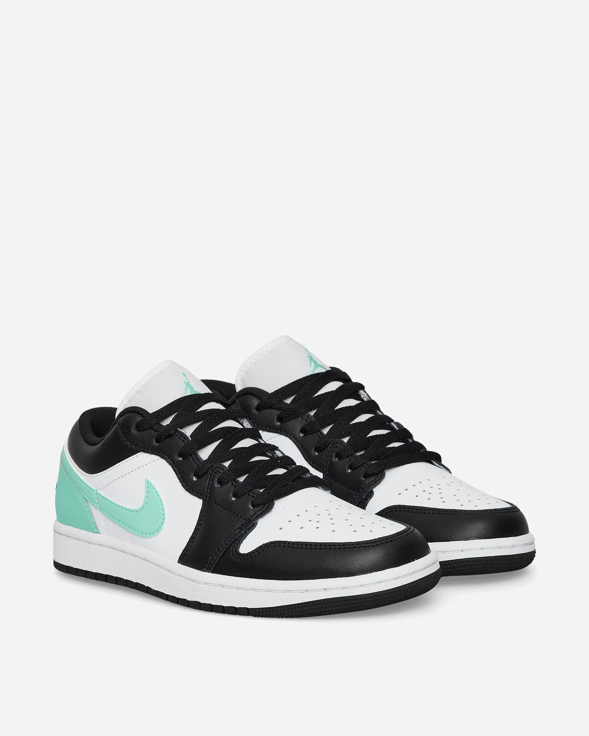 Air Jordan 1 Low Sneakers White / Black / Green Glow Smooth Grip