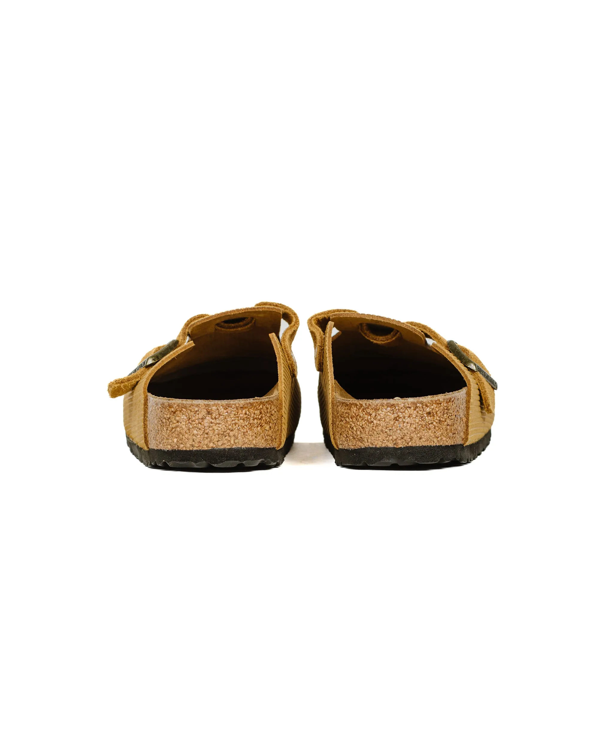 Birkenstock Boston Cork Brown Suede Corduroy Modern Fashion Galaxy Jog