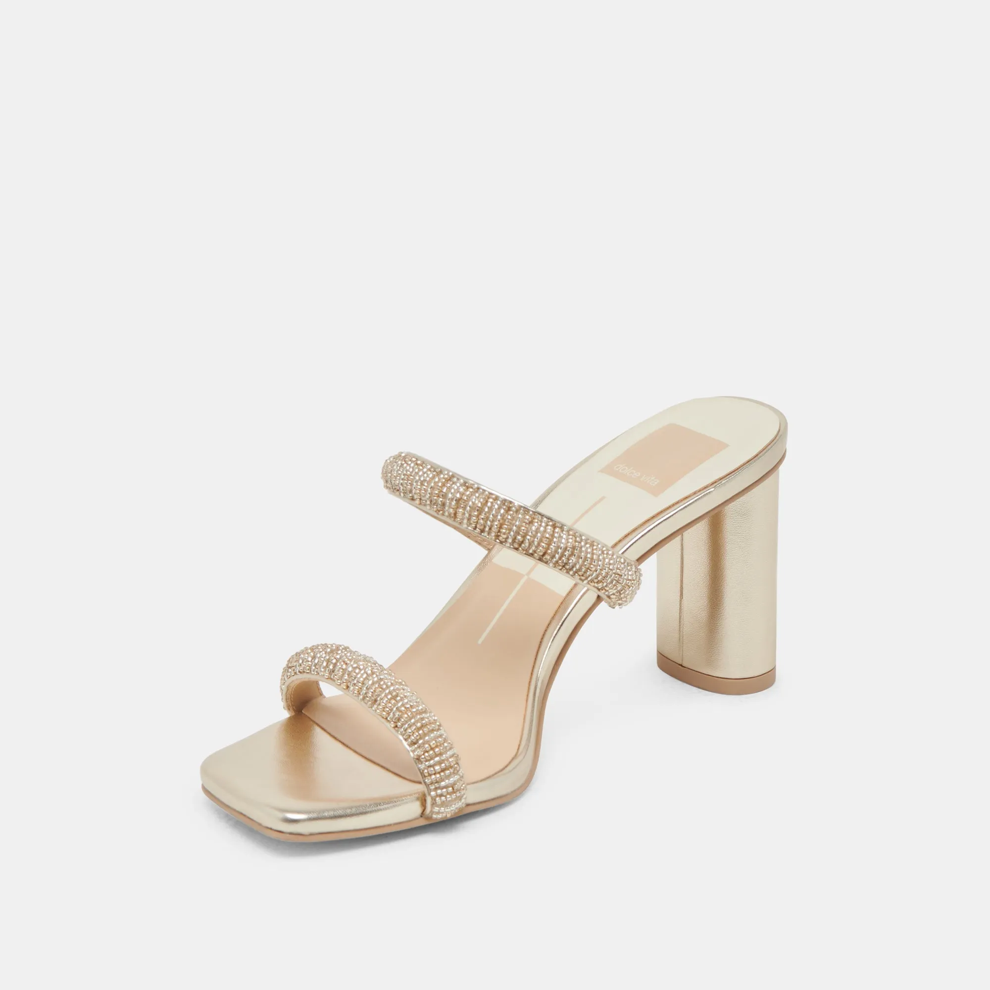 NOLAH HEELS GOLD MULTI BEADS Heel shoes Lightweight Sole