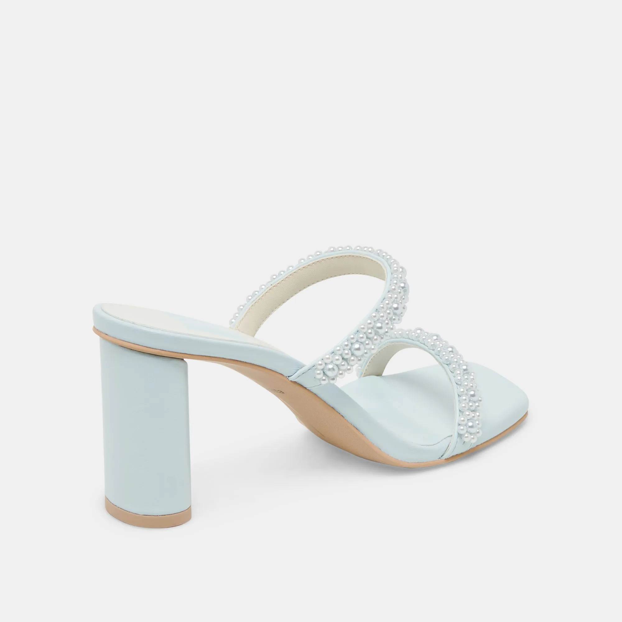 Closed Toe Shoes Tapered Heel NOLAH PEARL HEELS ICE BLUE STELLA