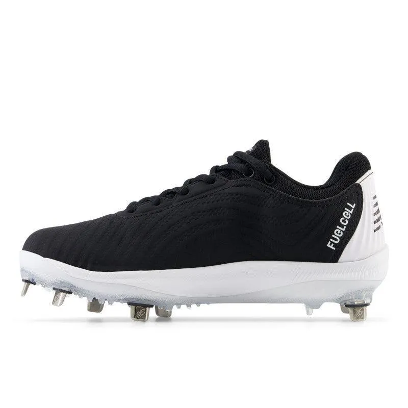 High-Quality Leather Premium Leather New Balance Women's FuelCell FUSE v4 Metal Fastpitch Softball Cleats - Black / Optic White - SMFUSEK4