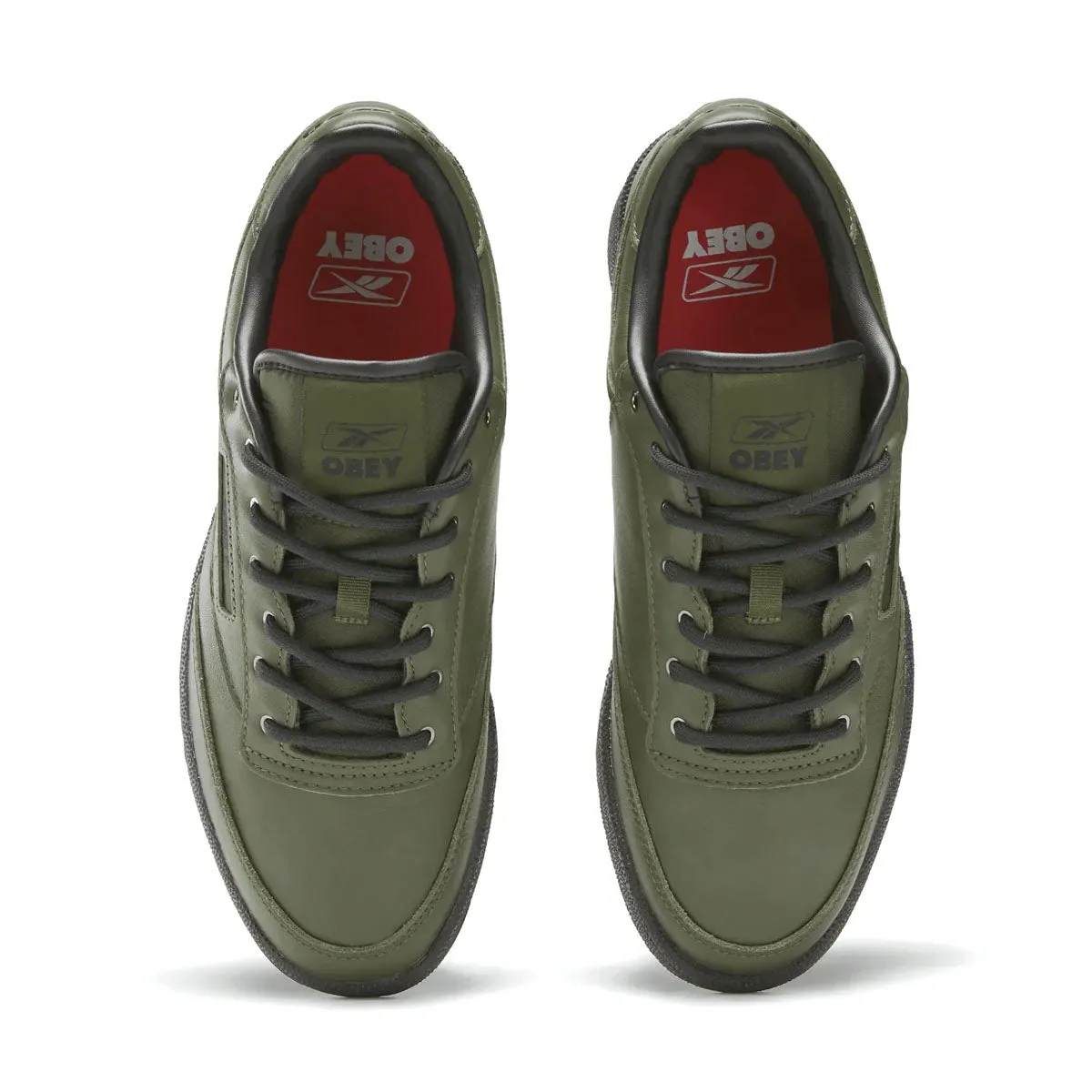 Fashion Ease Grippy Sole   OBEY Club C 85 'Green Black Red'