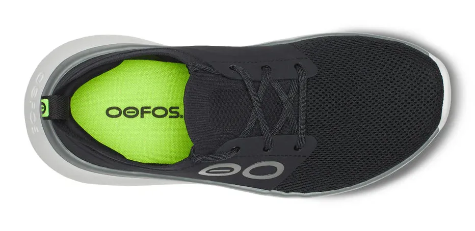 zero - heel shoes OOFOS OOMY STRIDE MEN'S BLACK/WHITE