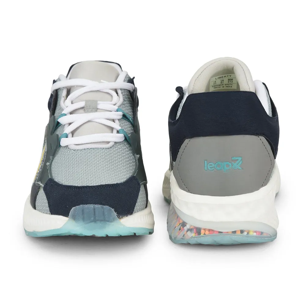 flexible - upper shoes Leap7x Sports Lacing Shoes For Men (White) SNOOKER By Liberty