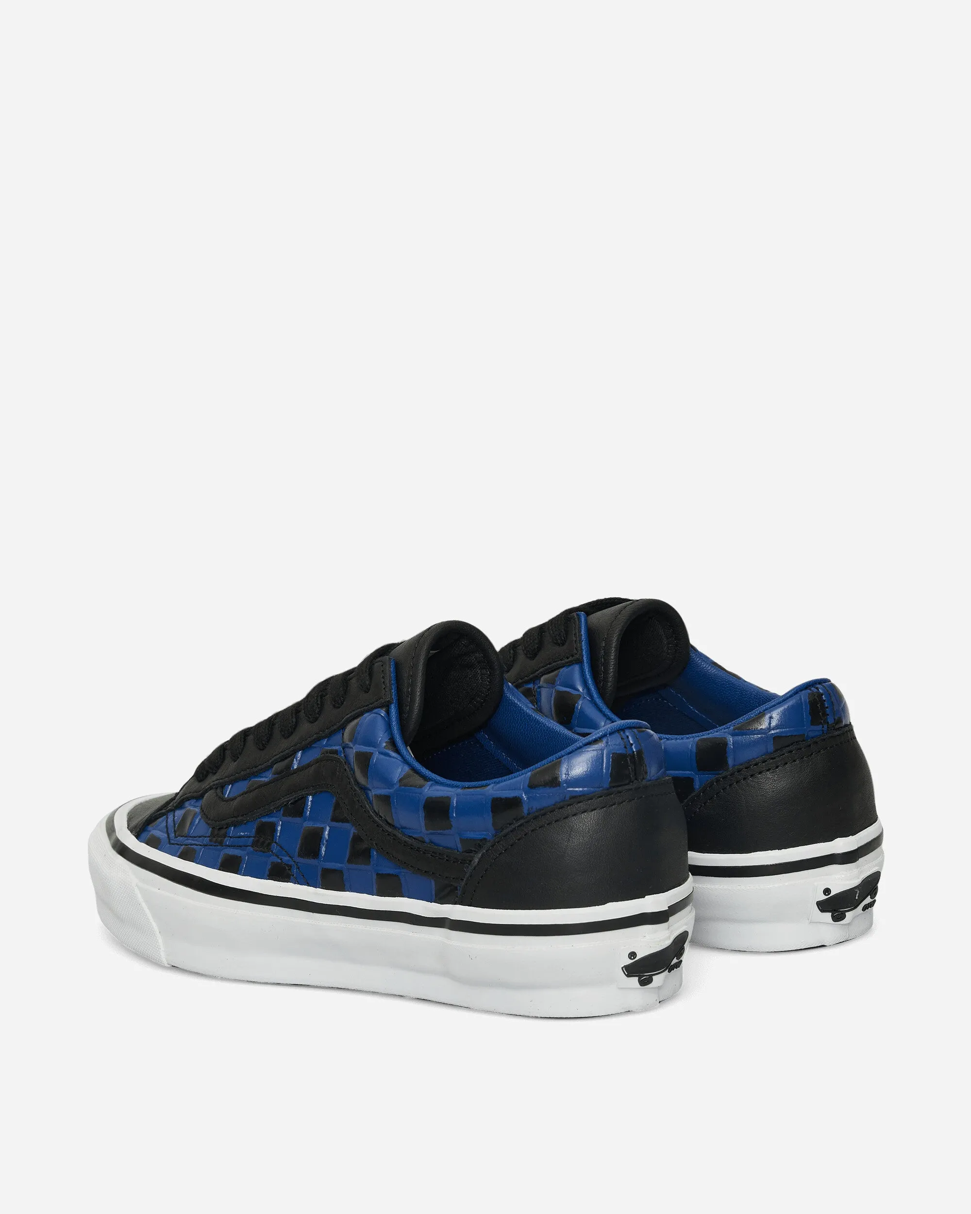 Old Skool 36 Vibram Leather Check Sneakers Black / True Blue Drop Hike