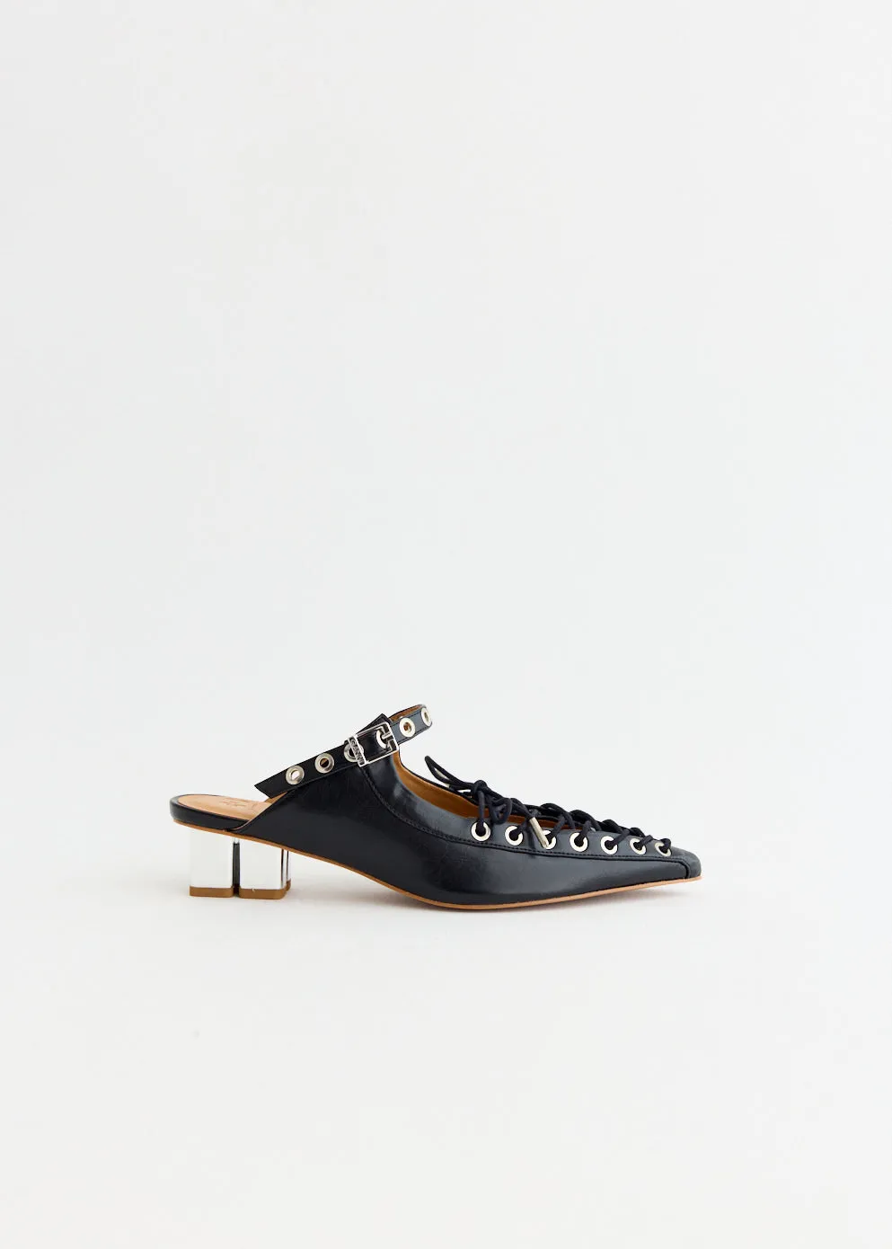 Footwear Flex Stay Cool Oleatex Eyelets Lace Up Mules