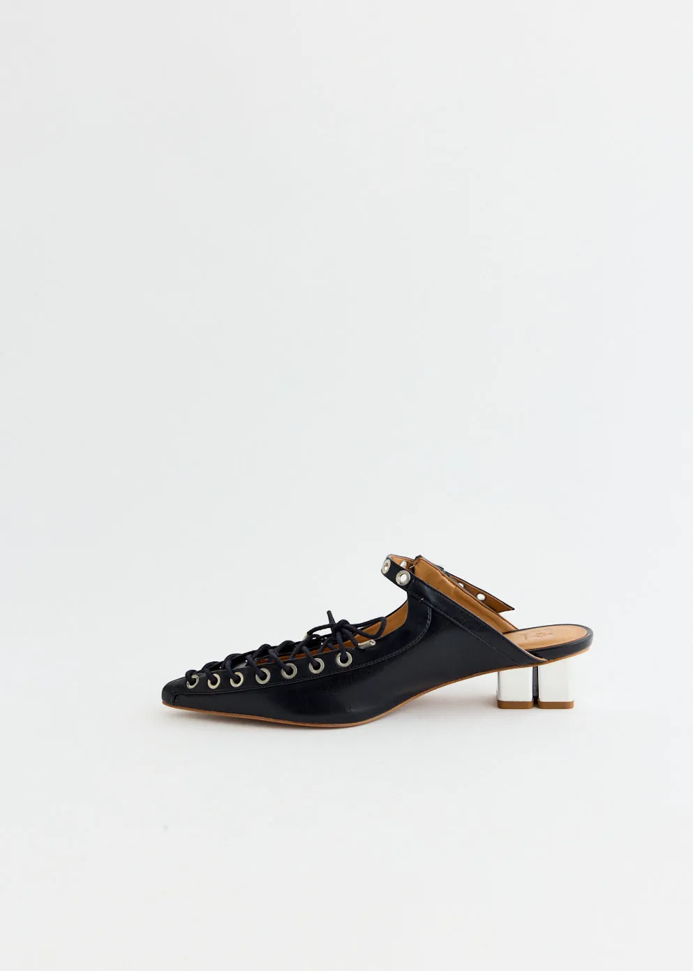 Bush Step Oleatex Eyelets Lace Up Mules