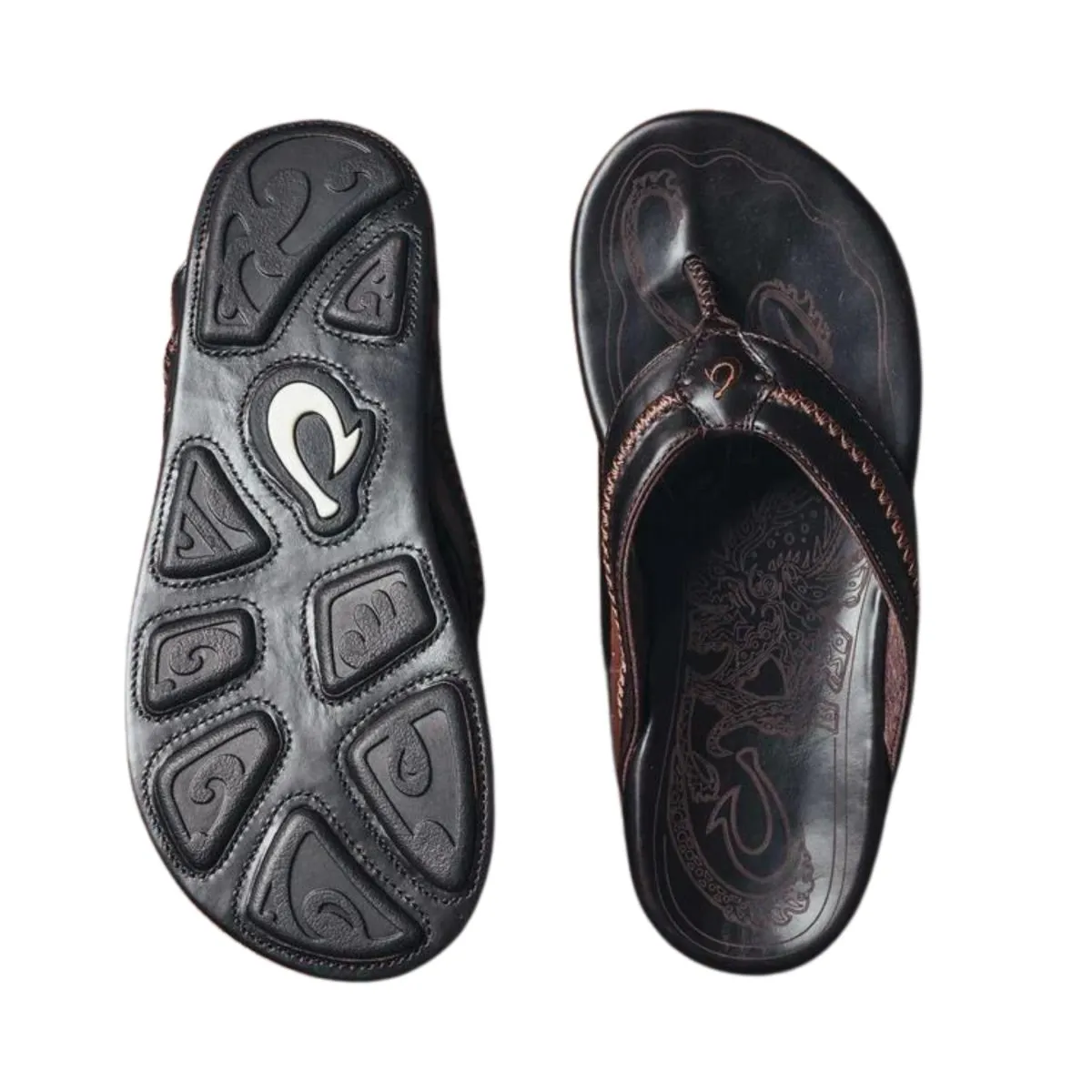 OluKai Men's Mea Ola Dark Java Foot Support