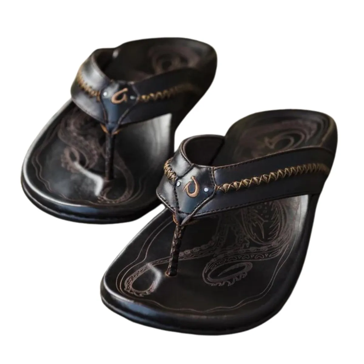OluKai Men's Mea Ola Dark Java Step Friendly