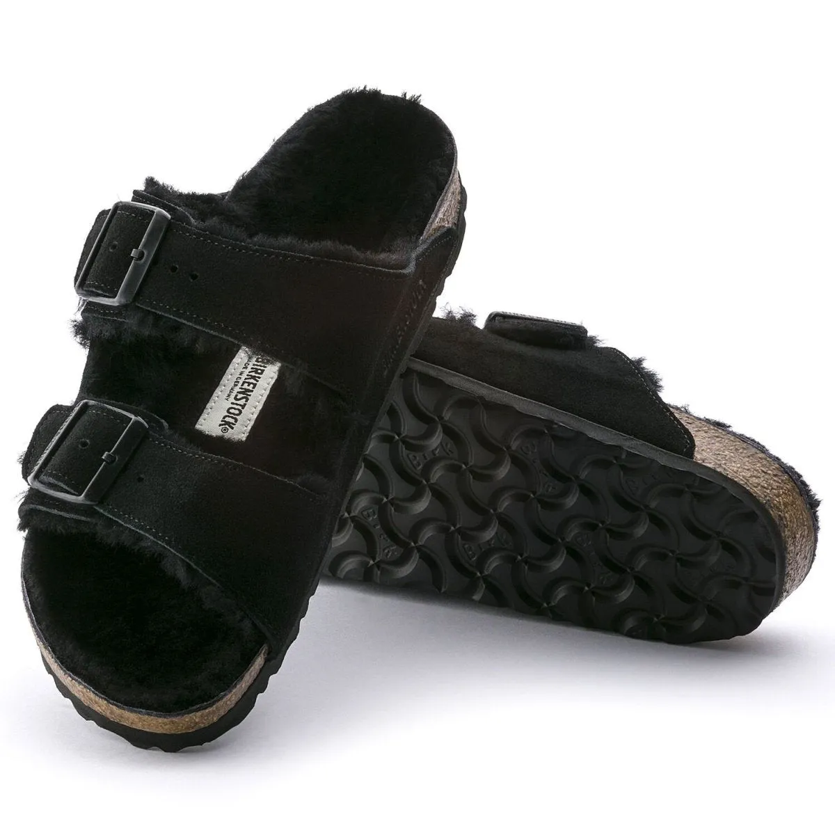 Birkenstock Men's Arizona Shearling Black Suede Brunch Walk