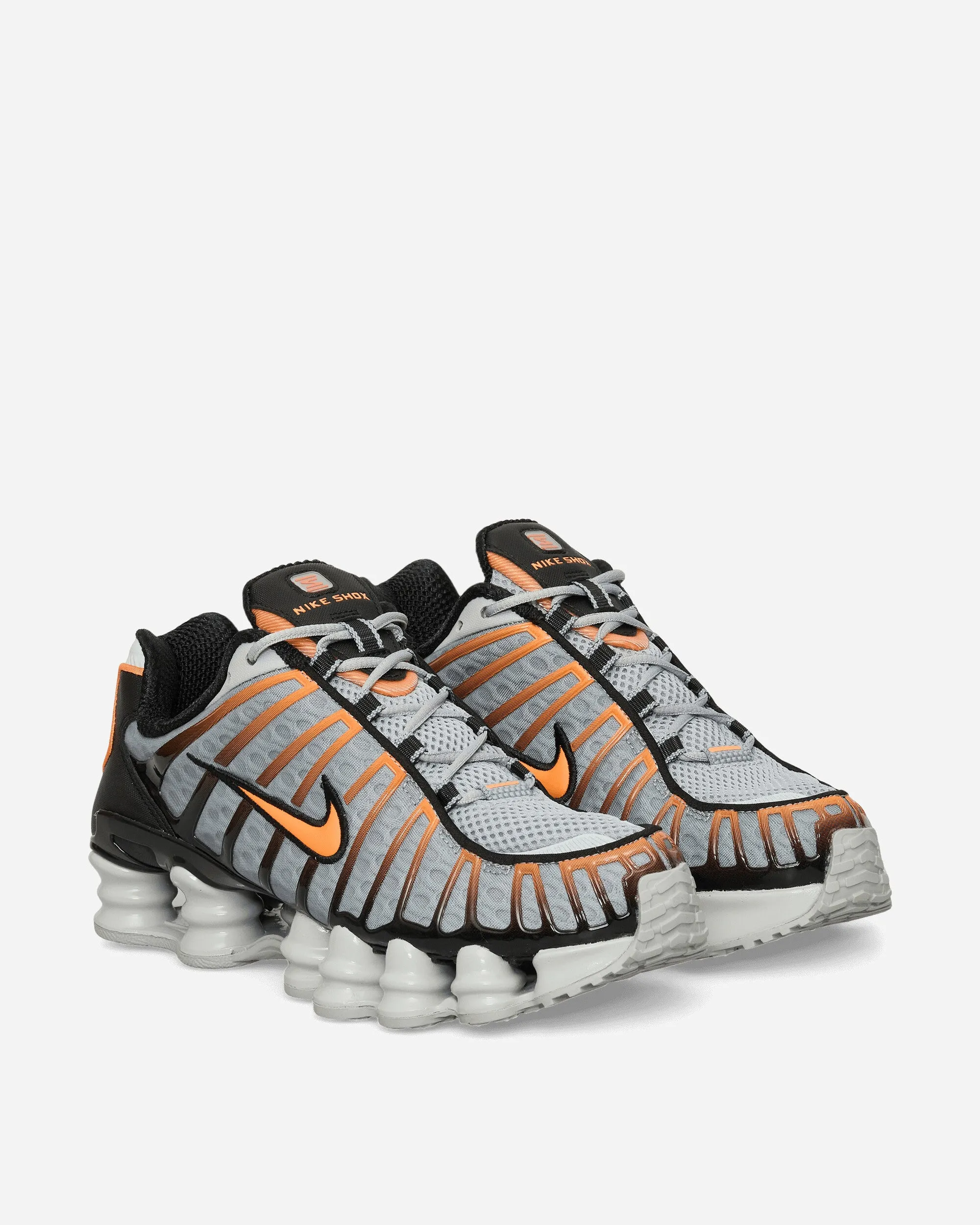 Universal Fit Comfortable Fashion Shox TL Sneakers Smoke Grey / Bright Mandarin