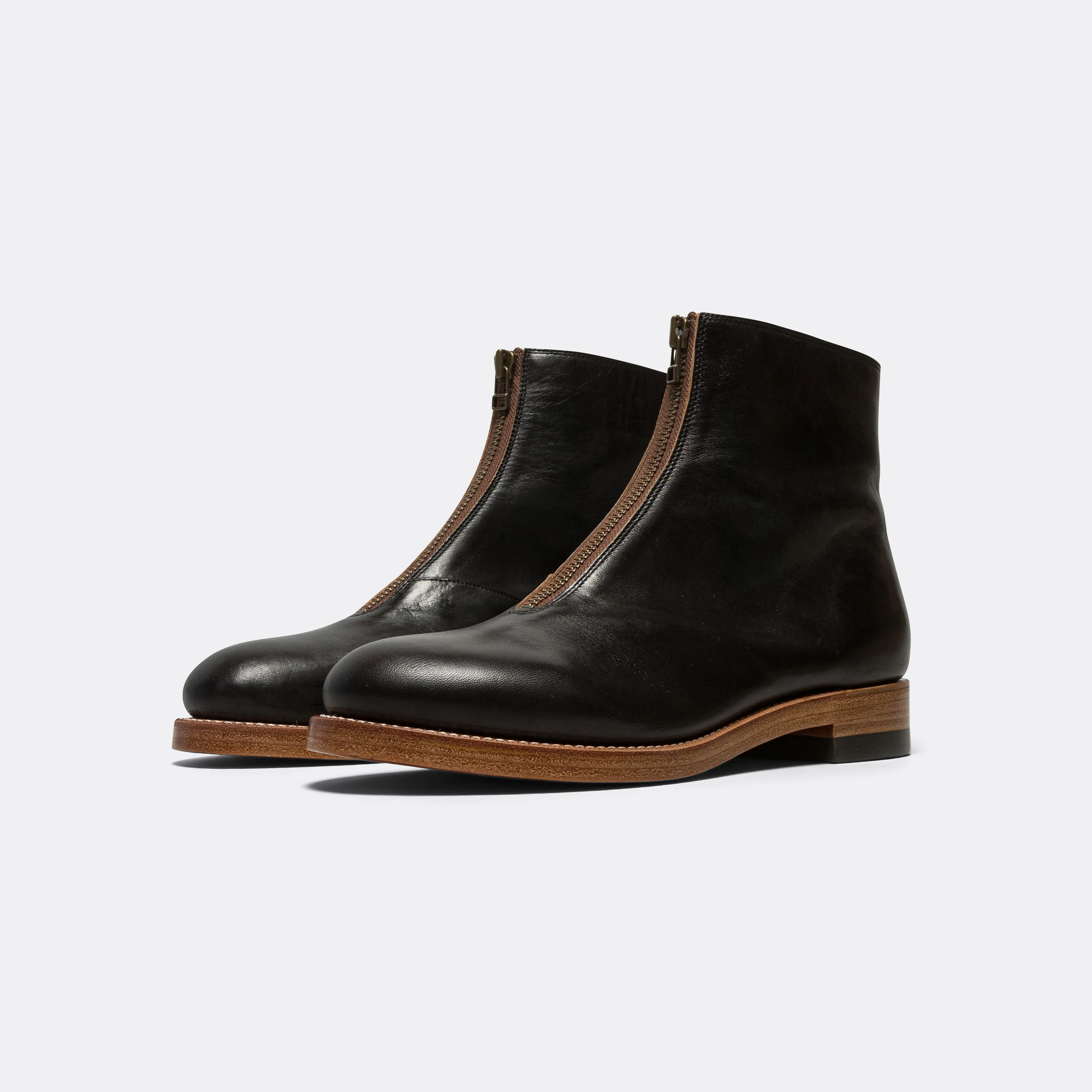 Leather ZIP-UP FRISKO Boots - Black Slip   Resistant