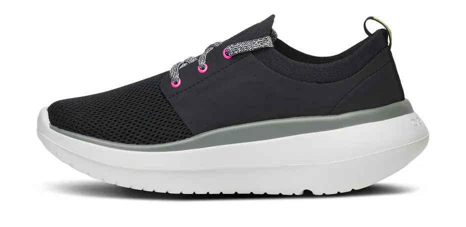 stretchy upper shoes EverydayUse OOFOS OOMY STRIDE WOMEN'S BLACK/WHITE
