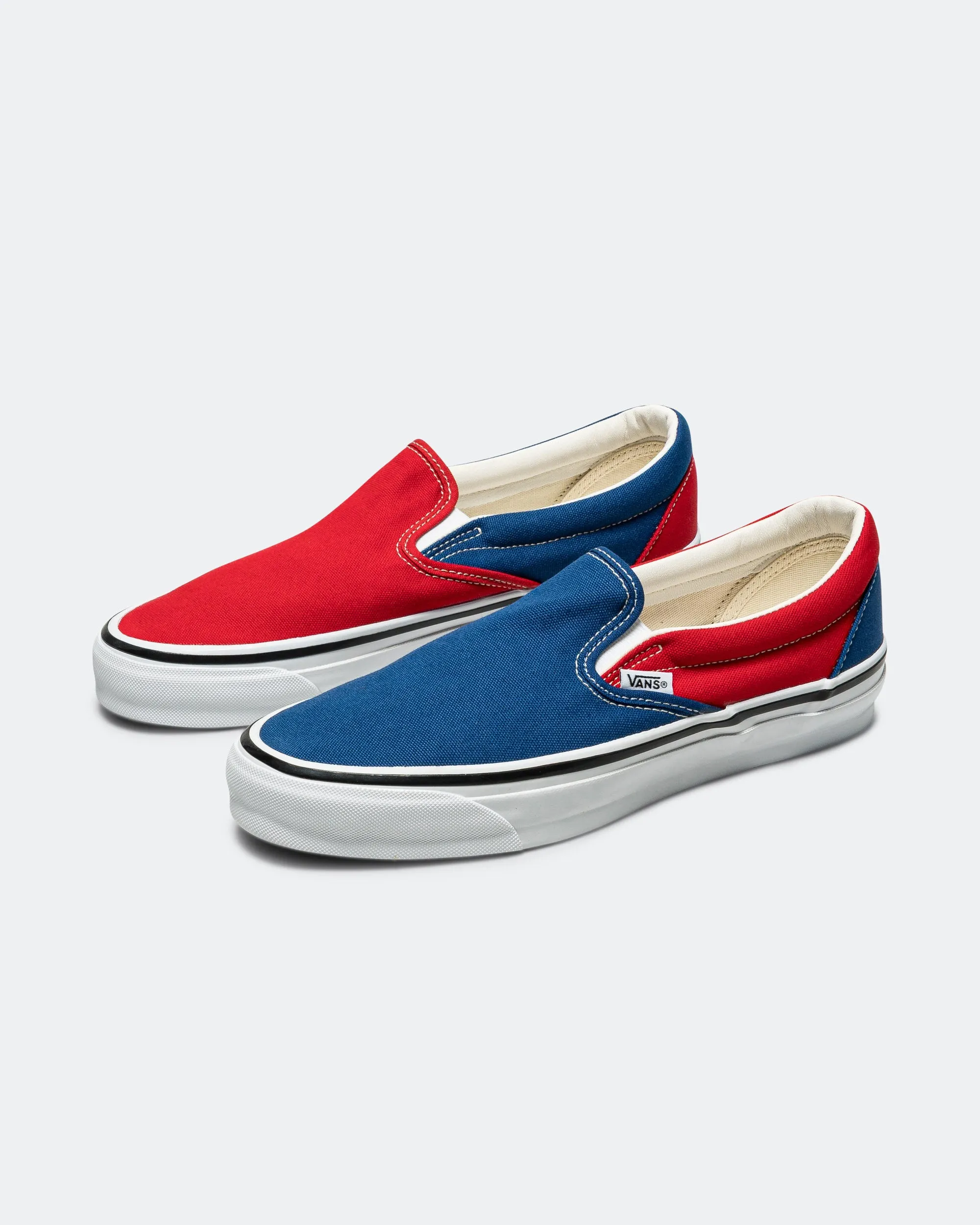 OTW Classic Slip-On 98 x Engineered Garments - Red/Navy Track Walk Textured Upper